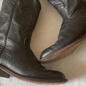 Brahma Black Western Cowboy Boots